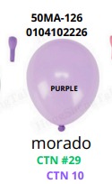 [50MA-126] Globos Pastel 50 piezas/bolsa 9"