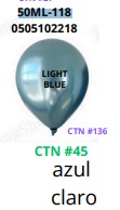 [50ML-118] Globos Metalicos 50 piezas/bolsa 10"