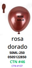 [50ML-250] Globos Metalicos 50 piezas/bolsa 12" ROSE GOLD