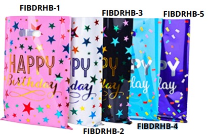 [FIBDRHB-5] Bolsitas de regalo Happy Birthday 25x17cm 10 PIEZAS/BOLSA