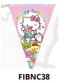 [FIBNC38] Banners de cumpleaños 1 pieza 20x28.5cm