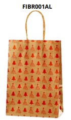 [FIBR001AL] BOLSAS DE REGALO NAVIDAD KRAFT PEQUEÑAS 20 PIEZAS/BOLSA 21x15x8cm