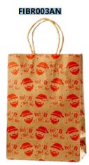 [FIBR003AN] BOLSAS DE REGALO NAVIDAD KRAFT GRANDES 20 PIEZAS/BOLSA 32x26x12cm