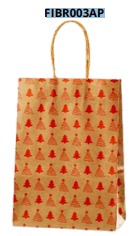 [FIBR003AP] BOLSAS DE REGALO NAVIDAD KRAFT GRANDES 20 PIEZAS/BOLSA 32x26x12cm