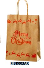 [FIBR003AR] BOLSAS DE REGALO NAVIDAD KRAFT GRANDES 20 PIEZAS/BOLSA 32x26x12cm