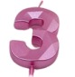 [FICND001-3] CANDELAS ROSADO DE NUMEROS 7cm