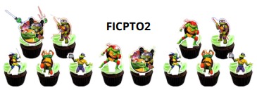 [FICPTO2] Cupcake Topper 12 piezas