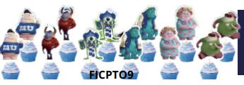 [FICPTO9] Cupcake Topper 12 piezas