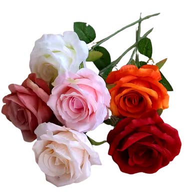 [FPD-003] ROSA PLASTICA 30 cm FLOR 8cm