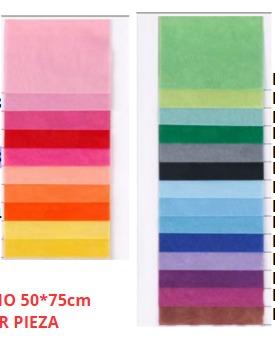 [MF6102] PAPEL CHINA 50x75cm 10 PIEZAS POR BOLSA