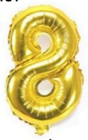 [N40-001G8] Globos Dorado Números de 40 pulgadas