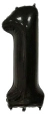 [N40-003N1] Globos Negro Números de 40 pulgadas