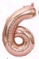 [N40-007RG6] Globos Rose Gold Números de 40 pulgadas