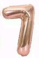 [N40-007RG7] Globos Rose Gold Números de 40 pulgadas