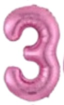 [MU-1187-R3] Globos Rosado Números de 16 pulgadas