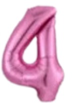 [MU-1187-R4] Globos Rosado Números de 16 pulgadas
