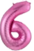 [MU-1187-R6] Globos Rosado Números de 16 pulgadas