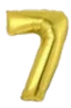 [MU-1187-7] Globos Dorado Números de 16 pulgadas