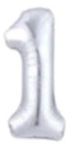 [MU-1187-P1] Globos Plateado Números de 16 pulgadas
