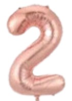 [MU-1187-G2] Globos Rose Gold Números de 16 pulgadas
