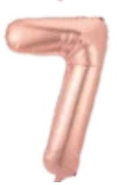 [MU-1187-G7] Globos Rose Gold Números de 16 pulgadas