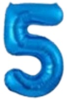 [MU-1187-A5] Globos Azúl Números de 16 pulgadas