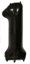 [MU-1187-N1] Globos Negro Números de 16 pulgadas