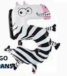 [NU-009AN5] Globos de Animales Números de 16 pulgadas