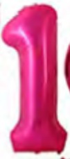 [NU-RMF-1] Globos Rosado Números de 32 pulgadas