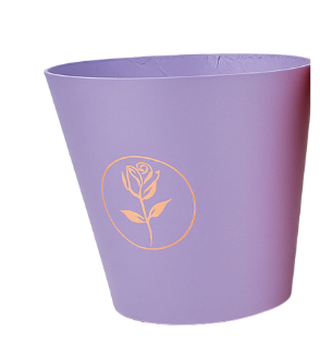 CAJA REDONDA P/FLORES LILA