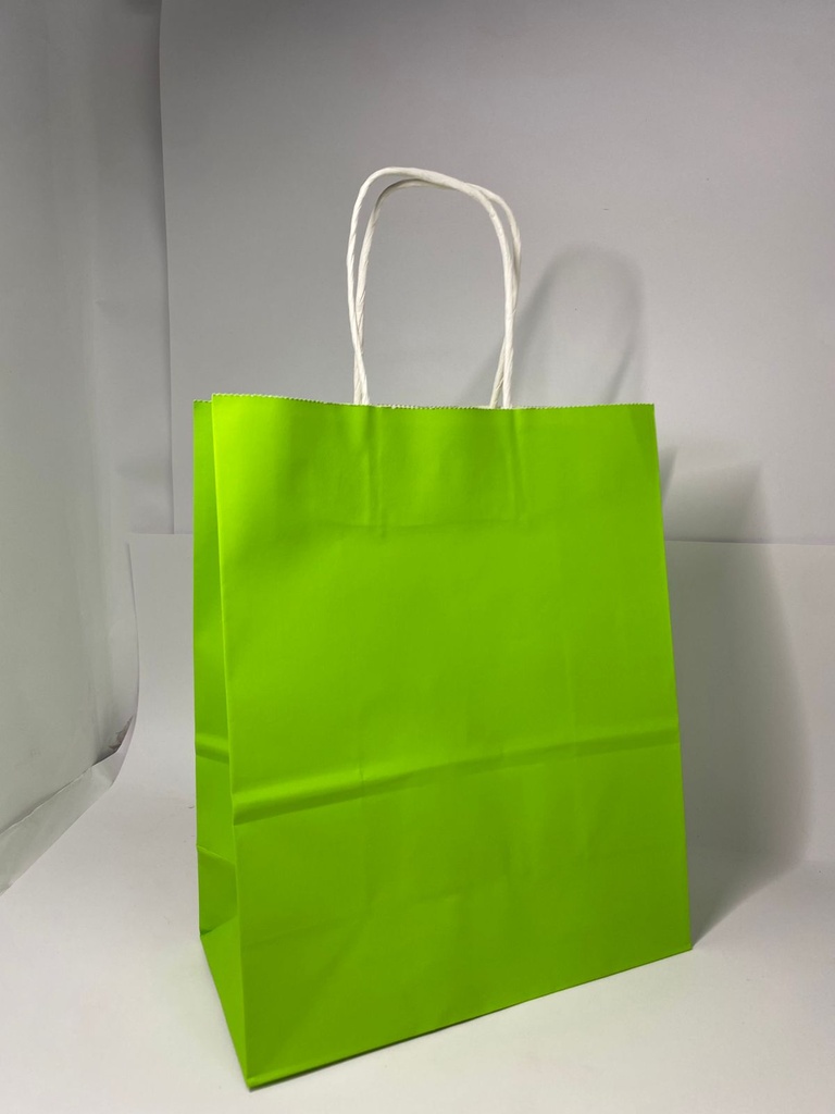 BOLSA KRAFT "M" VERDE LIMON