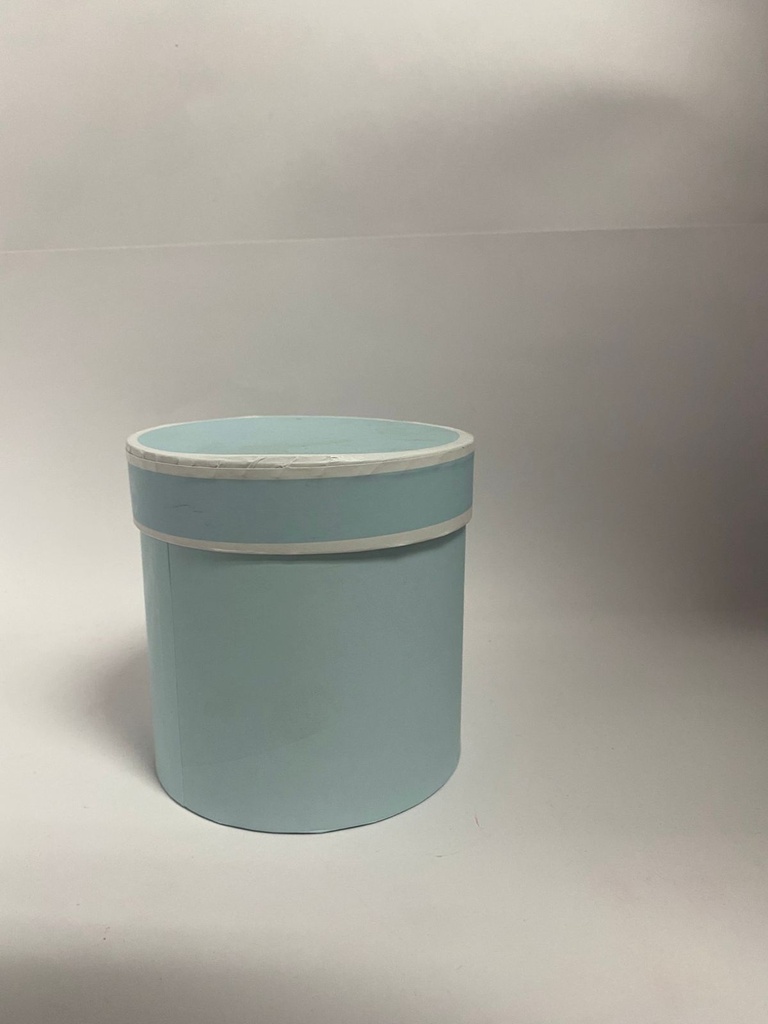 CAJA CILINDRICA CELESTE
