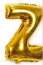 GLOBO LETRA Z 16 PULGADAS DORADO