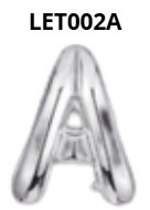 GLOBO LETRA A 16 PULGADAS PLATEADO