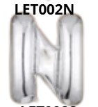 GLOBO LETRA N 16 PULGADAS PLATEADO