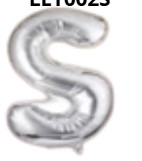 GLOBO LETRA S 16 PULGADAS PLATEADO