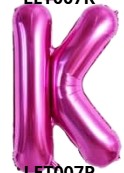GLOBO LETRA K 16 PULGADAS ROSADO