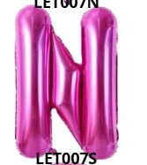GLOBO LETRA N 16 PULGADAS ROSADO