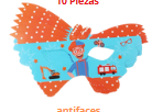 Antifaces temáticos de cumpleaños 10 piezas