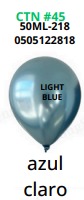 Globos Metalicos 50 piezas/bolsa 12" AZUL CLARO