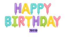 Globos Letras HAPPY BIRTHDAY 16 pulgadas