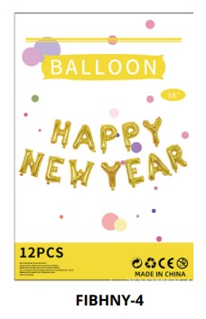 Globos Letras Happy New Year 16 Pulgadas