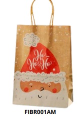 BOLSAS DE REGALO NAVIDAD KRAFT PEQUEÑAS 20 PIEZAS/BOLSA 21x15x8cm