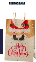 BOLSAS DE REGALO NAVIDAD KRAFT GRANDES 20 PIEZAS/BOLSA 32x26x12cm