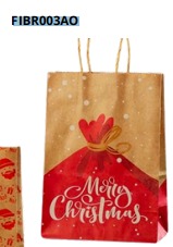 BOLSAS DE REGALO NAVIDAD KRAFT GRANDES 20 PIEZAS/BOLSA 32x26x12cm