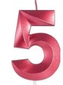 CANDELAS ROJO DE NUMEROS 7cm