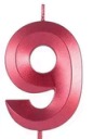 CANDELAS ROJO DE NUMEROS 7cm