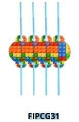 Pajillas para Cumpleaños 6 piezas 7x26cm