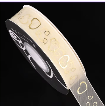 Cintas 2.5 CM X 20 YARDAS corazones