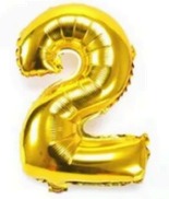 Globos Dorado Números de 32 pulgadas